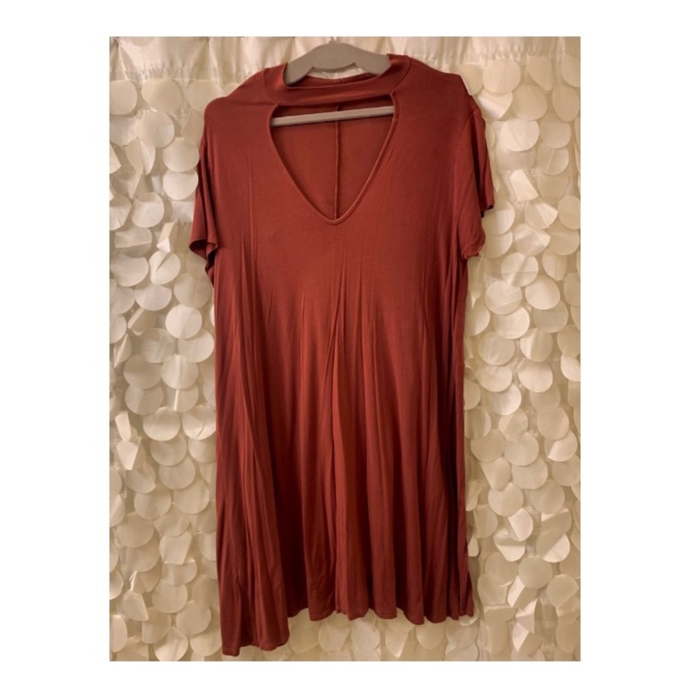 Coral Shift Dress